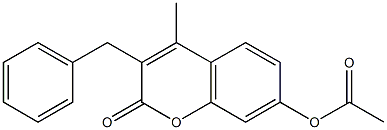 (3-benzyl-4-methyl-2-oxochromen-7-yl) acetate Struktur