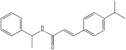 (E)-N-(1-phenylethyl)-3-(4-propan-2-ylphenyl)prop-2-enamide Struktur