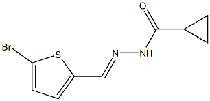 N-[(E)-(5-bromothiophen-2-yl)methylideneamino]cyclopropanecarboxamide Struktur