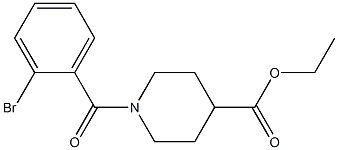 ethyl 1-(2-bromobenzoyl)piperidine-4-carboxylate Struktur