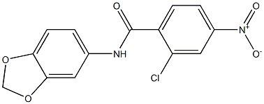 N-(1,3-benzodioxol-5-yl)-2-chloro-4-nitrobenzamide Struktur