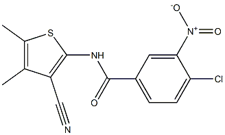 4-chloro-N-(3-cyano-4,5-dimethylthiophen-2-yl)-3-nitrobenzamide Struktur