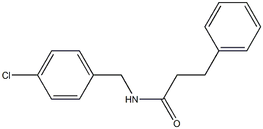 N-[(4-chlorophenyl)methyl]-3-phenylpropanamide Struktur