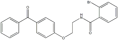 N-[2-(4-benzoylphenoxy)ethyl]-2-bromobenzamide Struktur