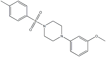 1-(3-methoxyphenyl)-4-(4-methylphenyl)sulfonylpiperazine Struktur