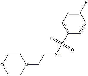 4-fluoro-N-(2-morpholin-4-ylethyl)benzenesulfonamide Struktur