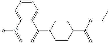 ethyl 1-(2-nitrobenzoyl)piperidine-4-carboxylate Struktur