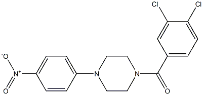 (3,4-dichlorophenyl)-[4-(4-nitrophenyl)piperazin-1-yl]methanone Struktur