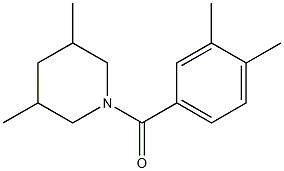 (3,4-dimethylphenyl)-(3,5-dimethylpiperidin-1-yl)methanone Struktur