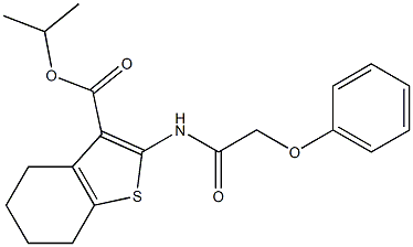 propan-2-yl 2-[(2-phenoxyacetyl)amino]-4,5,6,7-tetrahydro-1-benzothiophene-3-carboxylate Struktur