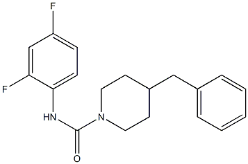 4-benzyl-N-(2,4-difluorophenyl)piperidine-1-carboxamide Struktur