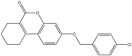 3-[(4-chlorophenyl)methoxy]-7,8,9,10-tetrahydrobenzo[c]chromen-6-one Struktur