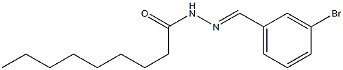 N-[(E)-(3-bromophenyl)methylideneamino]nonanamide Struktur