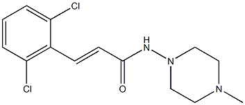 (E)-3-(2,6-dichlorophenyl)-N-(4-methylpiperazin-1-yl)prop-2-enamide Struktur