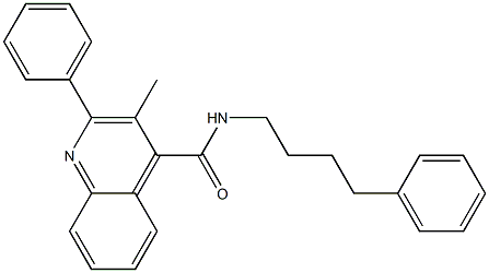 3-methyl-2-phenyl-N-(4-phenylbutyl)quinoline-4-carboxamide Struktur