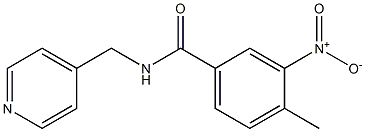 4-methyl-3-nitro-N-(pyridin-4-ylmethyl)benzamide Struktur