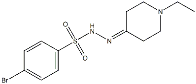 4-bromo-N-[(1-ethylpiperidin-4-ylidene)amino]benzenesulfonamide Struktur