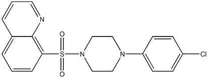 8-[4-(4-chlorophenyl)piperazin-1-yl]sulfonylquinoline Struktur