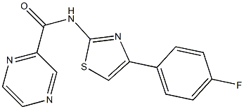 N-[4-(4-fluorophenyl)-1,3-thiazol-2-yl]pyrazine-2-carboxamide Struktur