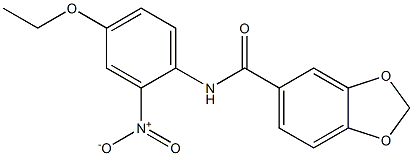 N-(4-ethoxy-2-nitrophenyl)-1,3-benzodioxole-5-carboxamide Struktur