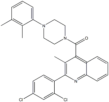 [2-(2,4-dichlorophenyl)-3-methylquinolin-4-yl]-[4-(2,3-dimethylphenyl)piperazin-1-yl]methanone Struktur