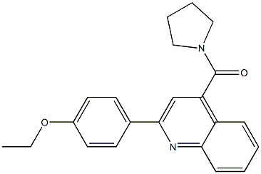 [2-(4-ethoxyphenyl)quinolin-4-yl]-pyrrolidin-1-ylmethanone Struktur