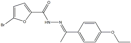 5-bromo-N-[(E)-1-(4-ethoxyphenyl)ethylideneamino]furan-2-carboxamide Struktur