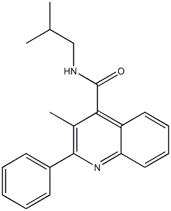 3-methyl-N-(2-methylpropyl)-2-phenylquinoline-4-carboxamide Struktur