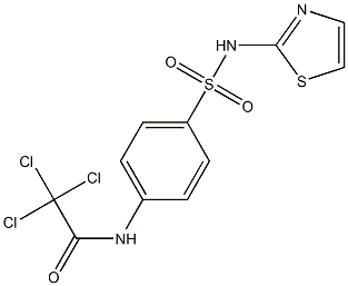 2,2,2-trichloro-N-[4-(1,3-thiazol-2-ylsulfamoyl)phenyl]acetamide Struktur