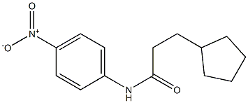 3-cyclopentyl-N-(4-nitrophenyl)propanamide Struktur