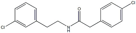 2-(4-chlorophenyl)-N-[2-(3-chlorophenyl)ethyl]acetamide Struktur