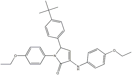 2-(4-tert-butylphenyl)-4-(4-ethoxyanilino)-1-(4-ethoxyphenyl)-2H-pyrrol-5-one Struktur