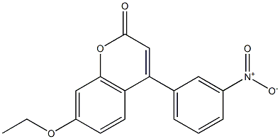 7-ethoxy-4-(3-nitrophenyl)chromen-2-one Struktur