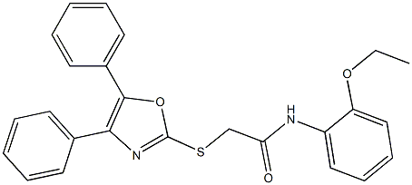 2-[(4,5-diphenyl-1,3-oxazol-2-yl)sulfanyl]-N-(2-ethoxyphenyl)acetamide Struktur