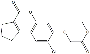 methyl 2-[(8-chloro-4-oxo-2,3-dihydro-1H-cyclopenta[c]chromen-7-yl)oxy]acetate Struktur