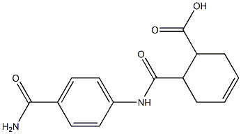 6-[(4-carbamoylphenyl)carbamoyl]cyclohex-3-ene-1-carboxylic acid Struktur