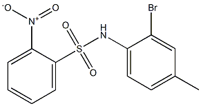 N-(2-bromo-4-methylphenyl)-2-nitrobenzenesulfonamide Struktur