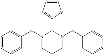 1,3-dibenzyl-2-thiophen-2-yl-1,3-diazinane Struktur