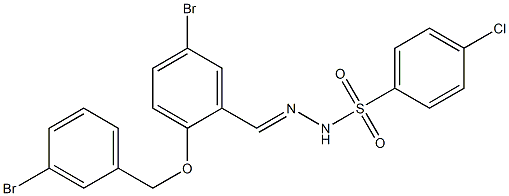 N-[(E)-[5-bromo-2-[(3-bromophenyl)methoxy]phenyl]methylideneamino]-4-chlorobenzenesulfonamide