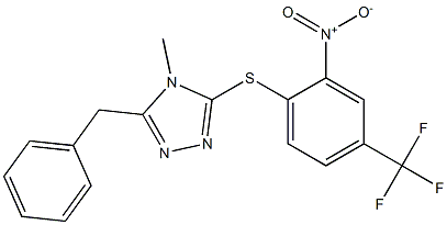 3-benzyl-4-methyl-5-[2-nitro-4-(trifluoromethyl)phenyl]sulfanyl-1,2,4-triazole Structure