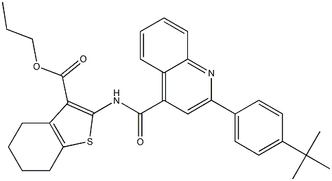 propyl 2-[[2-(4-tert-butylphenyl)quinoline-4-carbonyl]amino]-4,5,6,7-tetrahydro-1-benzothiophene-3-carboxylate