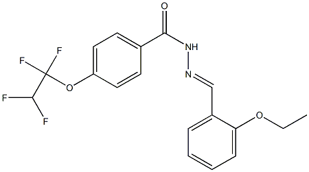 N-[(E)-(2-ethoxyphenyl)methylideneamino]-4-(1,1,2,2-tetrafluoroethoxy)benzamide Struktur