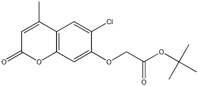 tert-butyl 2-(6-chloro-4-methyl-2-oxochromen-7-yl)oxyacetate Struktur