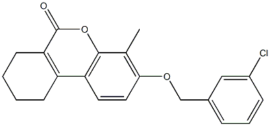 3-[(3-chlorophenyl)methoxy]-4-methyl-7,8,9,10-tetrahydrobenzo[c]chromen-6-one Structure