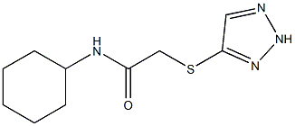 N-cyclohexyl-2-(2H-triazol-4-ylsulfanyl)acetamide Struktur