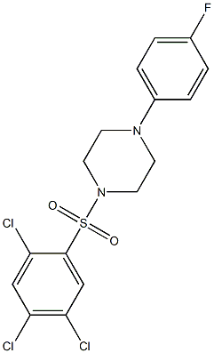 1-(4-fluorophenyl)-4-(2,4,5-trichlorophenyl)sulfonylpiperazine Structure