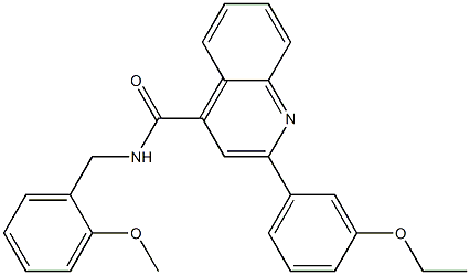 2-(3-ethoxyphenyl)-N-[(2-methoxyphenyl)methyl]quinoline-4-carboxamide Struktur