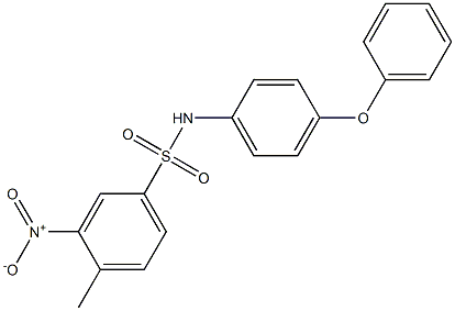 4-methyl-3-nitro-N-(4-phenoxyphenyl)benzenesulfonamide Struktur