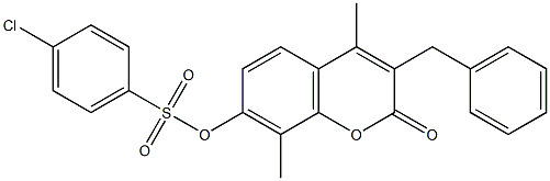 (3-benzyl-4,8-dimethyl-2-oxochromen-7-yl) 4-chlorobenzenesulfonate Struktur