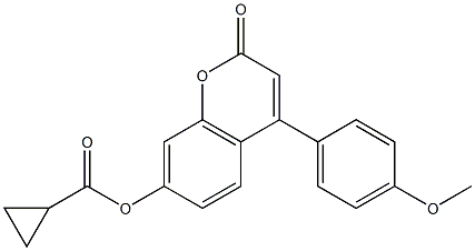 [4-(4-methoxyphenyl)-2-oxochromen-7-yl] cyclopropanecarboxylate Struktur